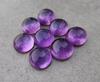 Natural Cabochon Round Amethyst Flat Back Wholesale Lot Gemstone Custom Size Available