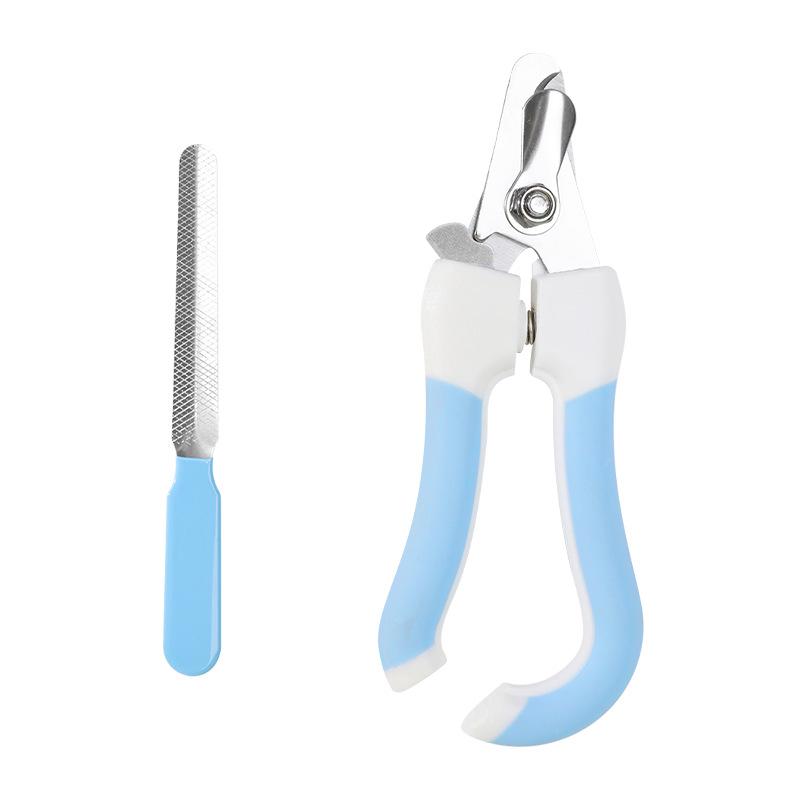 

Taotao Pet Hook Удобные ножницы для ногтей питомца с пилочкой Пластиковые ножницы для ногтей собаки, маленькие 093314 синий