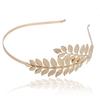 Fascia per capelli con foglie dorate da sposa europea e americana 2026, Fascia per capelli con foglie dorate da sposa, Ornamento per capelli, Fascia a corona, Natale