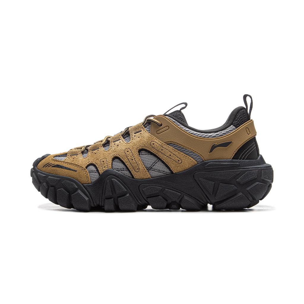 New LiNing Dunes Cushioning Anti Slip Wear Resistant Breathable Height Increasing Low Top Casual Shoes Men's Umber AGCU435-3