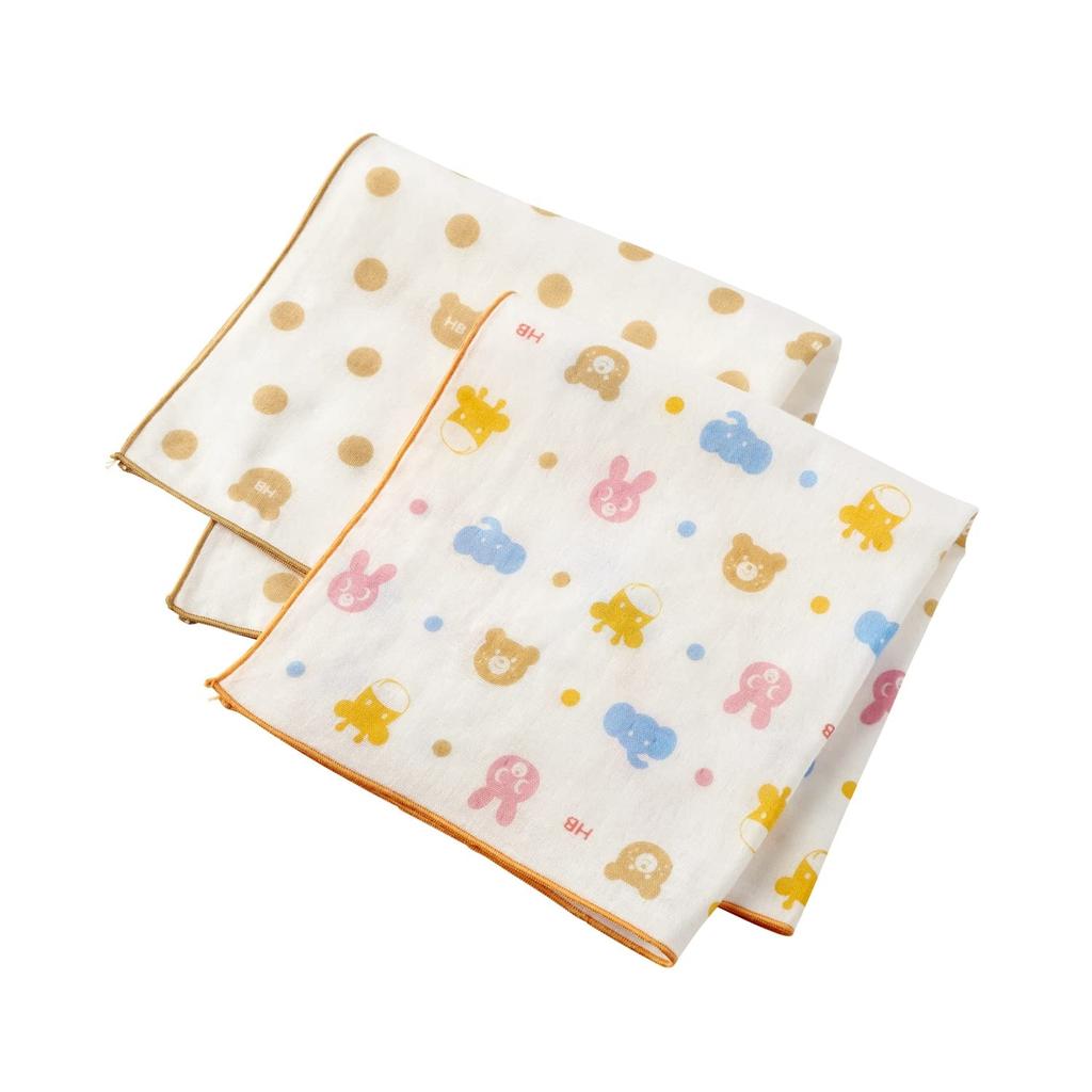 House Hot Gauze handkerchief set for boys and newborn baby free [Miki Biscuits] girls, clothes, ivory, size, 76-8037-490
