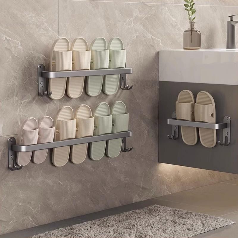 Modern Space Aluminum Wall Mount Shoe Rack With Waterproof Design For Bathroom And Kitchen Storage