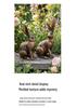 Aged Antique Bronze Long-Eared Rabbit Ornament for Garden and Photos