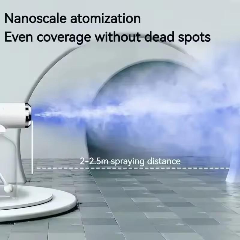300ML Blue Light Nano Hairspray USB Rechargeable Barber Sprayer Bottle Wireless Steam Gun for Grooming & Styling Tools