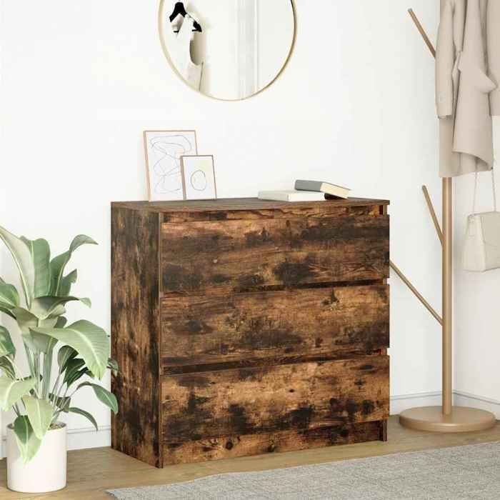VidaXL Buffet Smoked Oak 80x35x76 Cm Engineered Wood, Storage Furniture, Kitchen Storage Furniture, Furniture of 861737