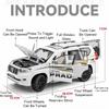 Large 1:18 Range Rover Prado Car Model Toy Alloy Diecast Simulation Doors Opened Pull Back Vehicle Models Collection Boys Gifts