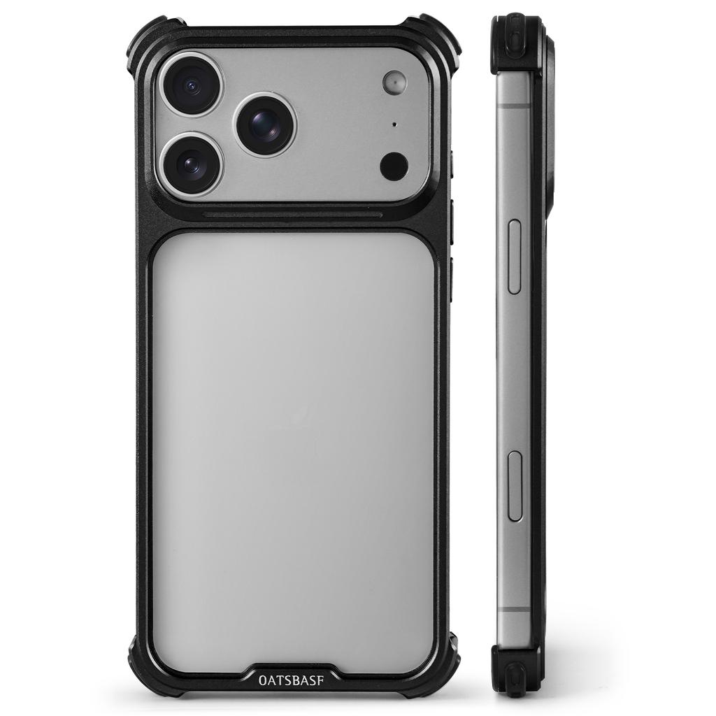 Oatsbasf Aluminum Alloy Phone Case for iPhone 17 Pro Max / 17 Pro Original Feel Protective Cover Shockproof Bumper Simple Design