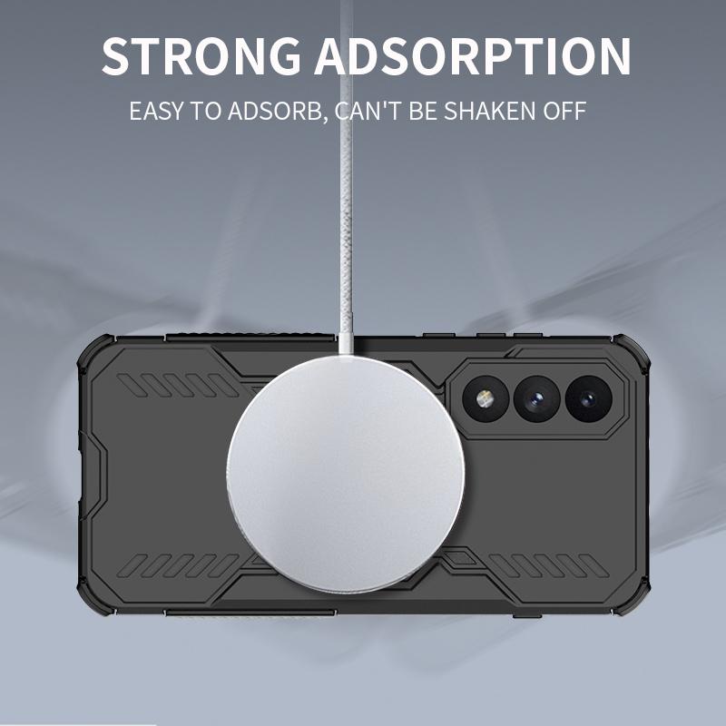 KEYSION Hollow Heat Dissipation Case for OnePlus Nord 5 5G Silicone+PC Magnetic Cooling Shockproof Phone Cover for 1+ Nord 5 5G