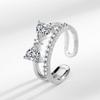 Silve Gorgeous Shiny Stone Heart Zircom Ring For Women Engagement Wedding High Quality Fine Jewelry