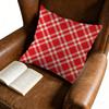 1pc Classic Plaid Cushion Cover Red And White Checkered Pattern Pillowcase For Sofa Bedroom Decorative Throw Case 45x45cm