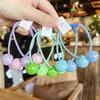 Cream Color Hair Ties Korean Style High Elasticity Ponytail Holders for Girls Kids Cute Headwear Non Damage