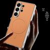 Samsung S26 Ultra Leather Phone Case: Premium Magsafe-Compatible Metal Paint Design