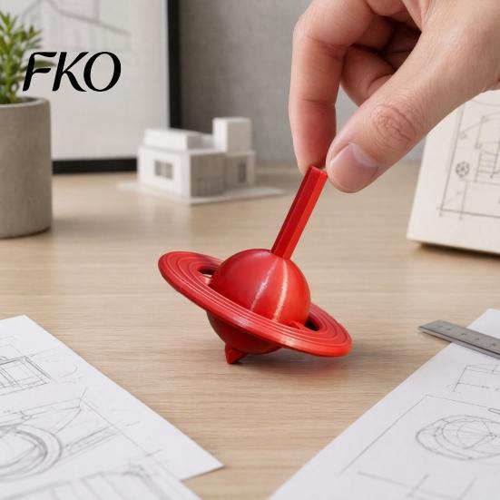 Solid Base Gyroscope Model 3D Printed Gyro Toy, with Integrated Counterweight Base, Stable Desktop Decoration Unique Office Decor Ornament,