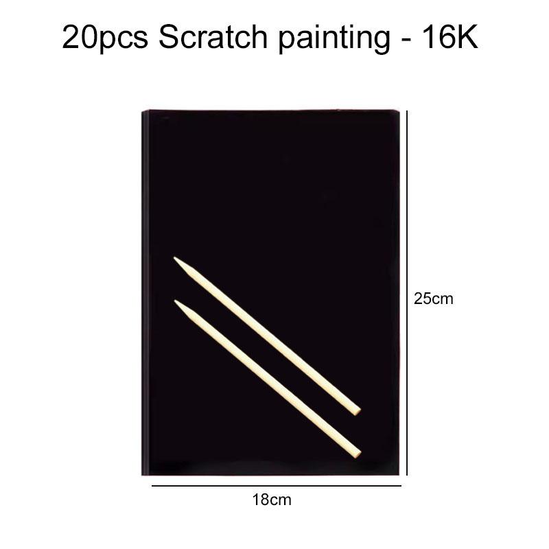 Scratch Paper 16K/32K Colorful Base Color Office Education Art Classroom Supplies Student Handmade DIY Painting Paper TMZ