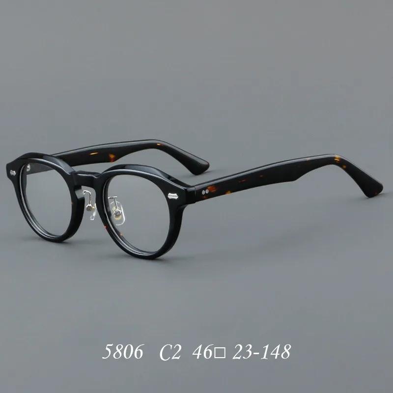 Herren-Brillengestell Damen Anti-Blaulicht Stil Brille Klare Gläser Marken-Designer Weiblich Acetatrahmen Vintage Brille