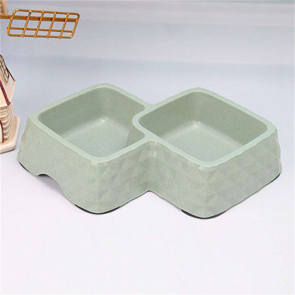 

Двойная миска для собак из бамбукового волокна, миски для домашних животных, нескользящие, для кормления кошек, миска для питьевой воды, не опрокидывающаяся посуда для домашних щенков