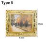 Resin Craft Doll Accessories Playing House Miniature Oil Painting 1:12 Scale Vintage Framed Photos Mini Picture