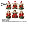 Reusable Wood Holiday Ornaments Hanging 2D Wooden Flat Decorations 6/10/12/24/36PCS Angel Christmas for Xmas Window Display Props Tree Wall