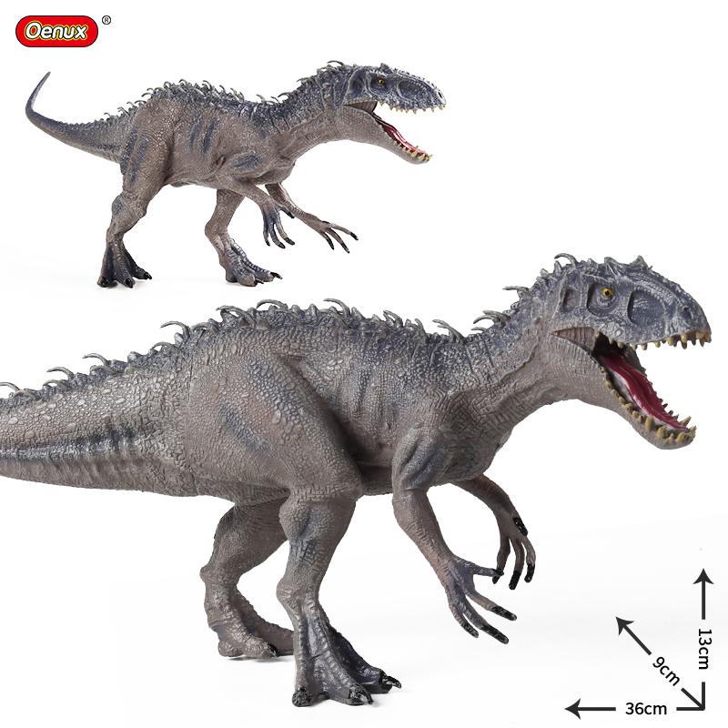 Oenux Dinosaurs World Brinquedo Savage Jurassic Indominus Rex Spinosaurus Triceratops Action Figures Collection Toy Kids Gift