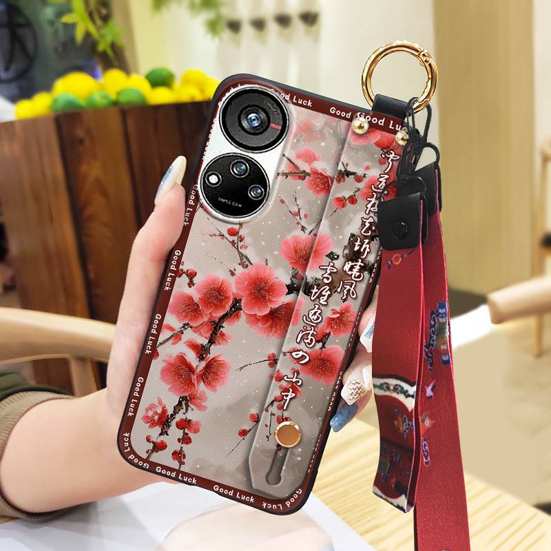 Langlebig Für Mama Handyhülle Für ZTE Blade V40S/Axon40 SE Armband Mode Stoßfest Handgelenkschlaufe Chinesischer Stil Staubdicht