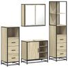 4 Piece Bathroom Furniture Set in Sonoma Oak Particle Board