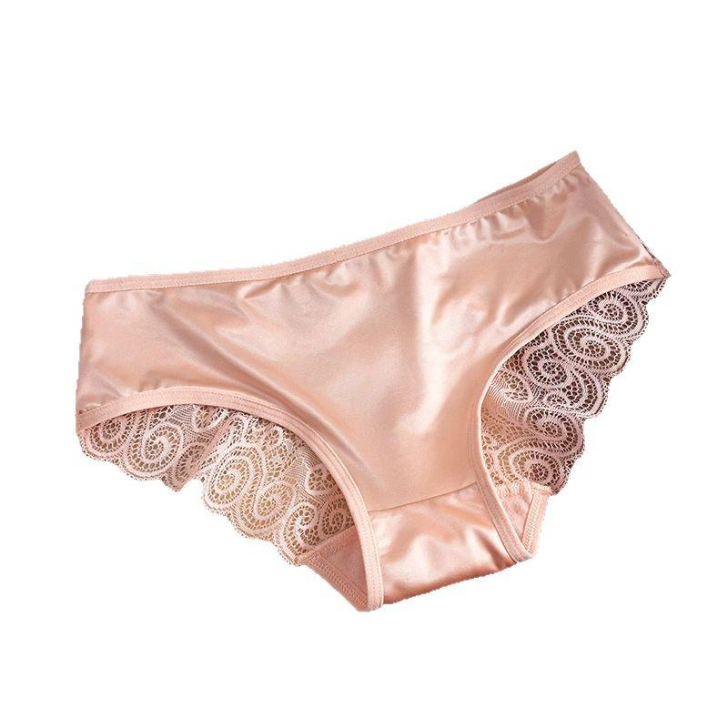 Satin Ice Silk Bow Hollow Triangle Panties - Women's 2025 Hot Style