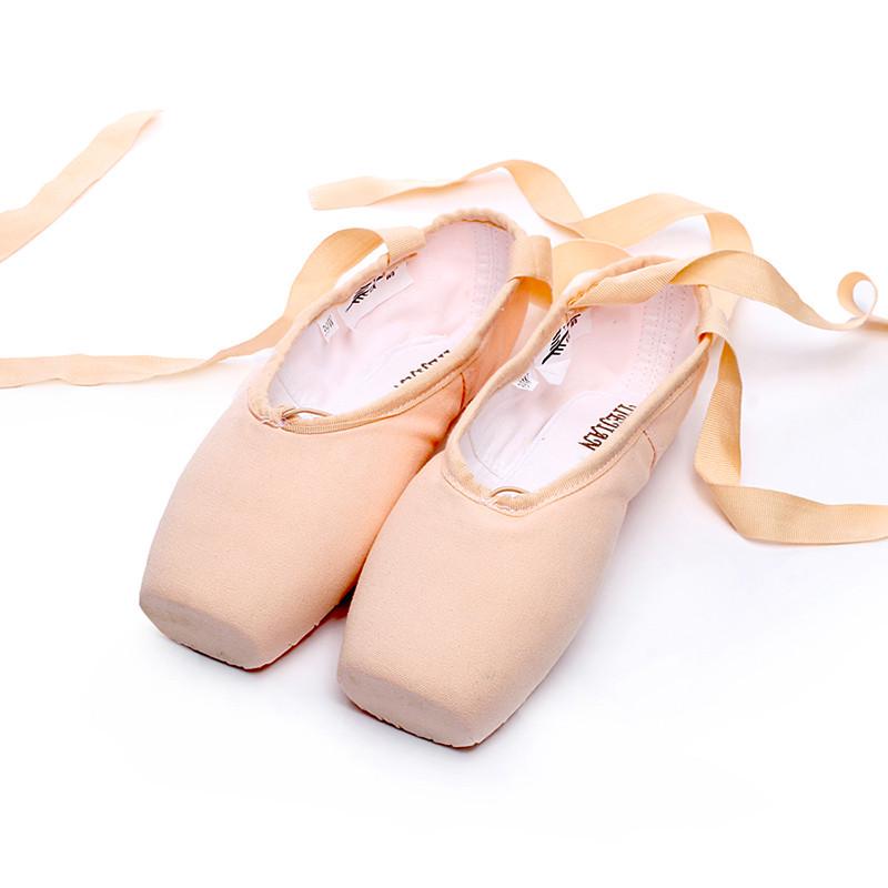 Lace-up Ballet Pointe Shoes for Children & Adults - Hard Sole Women's Dance Foot Tips