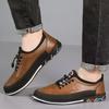 Leather shoes spring and summer breathable casual shoes often drive with soft soles and soft surfaces