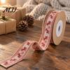 Decorative Ribbon for Holiday Wreaths Christmas Packaging Ribbon, Cotton And Faux Linen Fabric Roll Crafting Decor Gift Wrapping, Floral Arrangement