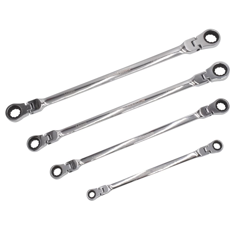 

Набор метрических ключей-трещоток с двойным шарниром Astro Products, длинные, (Набор 4)