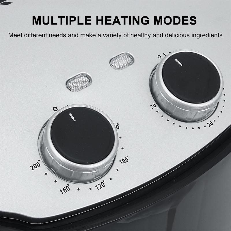 220V 50Hz 6.5L Air Fryer Electric Deep Fryer No Oil Toaster Oven Chicken Pizza Cooker LCD Timer Temperature Control Black