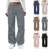 Women's Casual Pants Cargo Pants Elastic Waisted Hiking Pants With Pockets Lightweight Baggy Pants