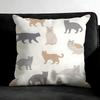 Cute Cat Cushion Cover Pillowcase Ultra Soft Skin Friendly Fabric Cloud Like Comfort & Concealed Zipper