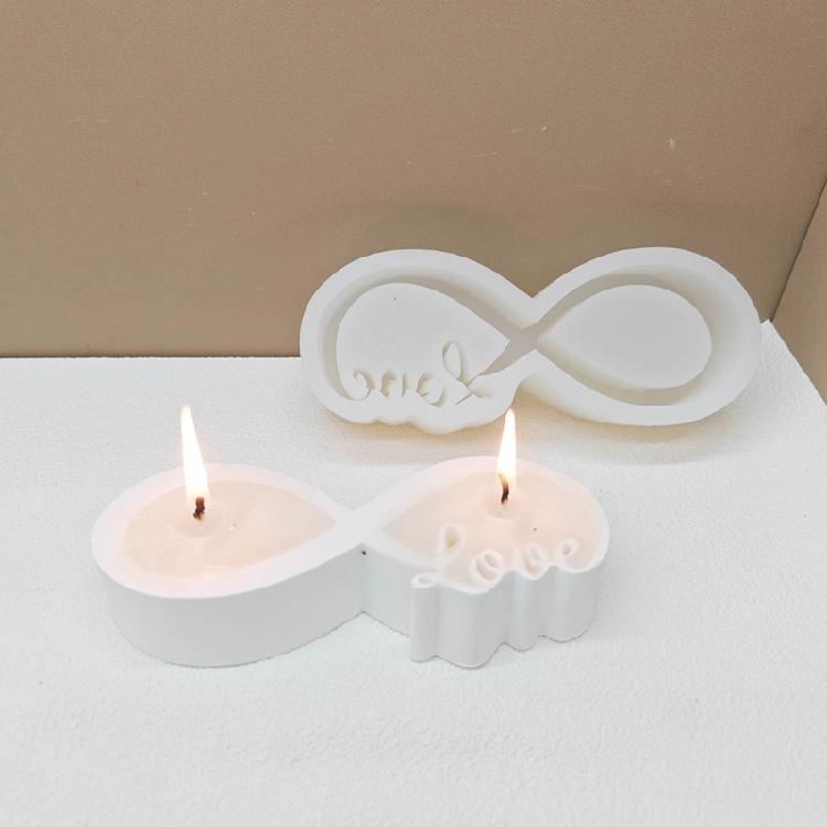 Candle Holder Castings Molds Ribbon Love Candlesticks Silicone Molds Soap Molds