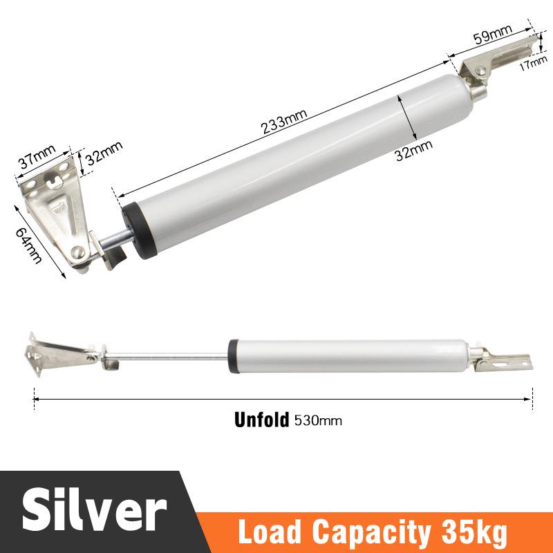 

Smooth Heavy Duty Pneumatic Screen and Storm Door Closer Automatic Door Soft Close 90 Degrees Within The Positioning Stop Buffer серебряный