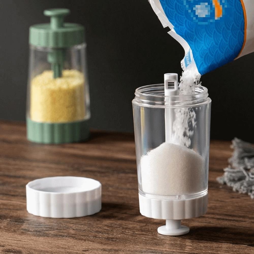 Transparent Seasoning Jar Quantitative Salt Shake Bottle Seasoning Container Household