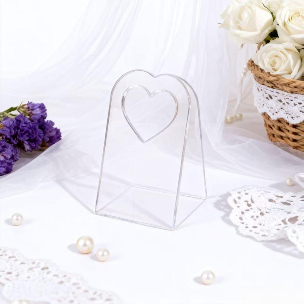 Birthday Party Transparent Decoration Wedding Handheld Box Valentine's Day Gift Box Sugar and Fruit Basket Acrylic Luxury Triangle Gift Box