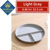 5/3/1pcs Reusable Round Dinner Plate Divided Dish In 3 Diet Dinner Plate Lightweight Wheat Straw Plates Weight Control Bowl