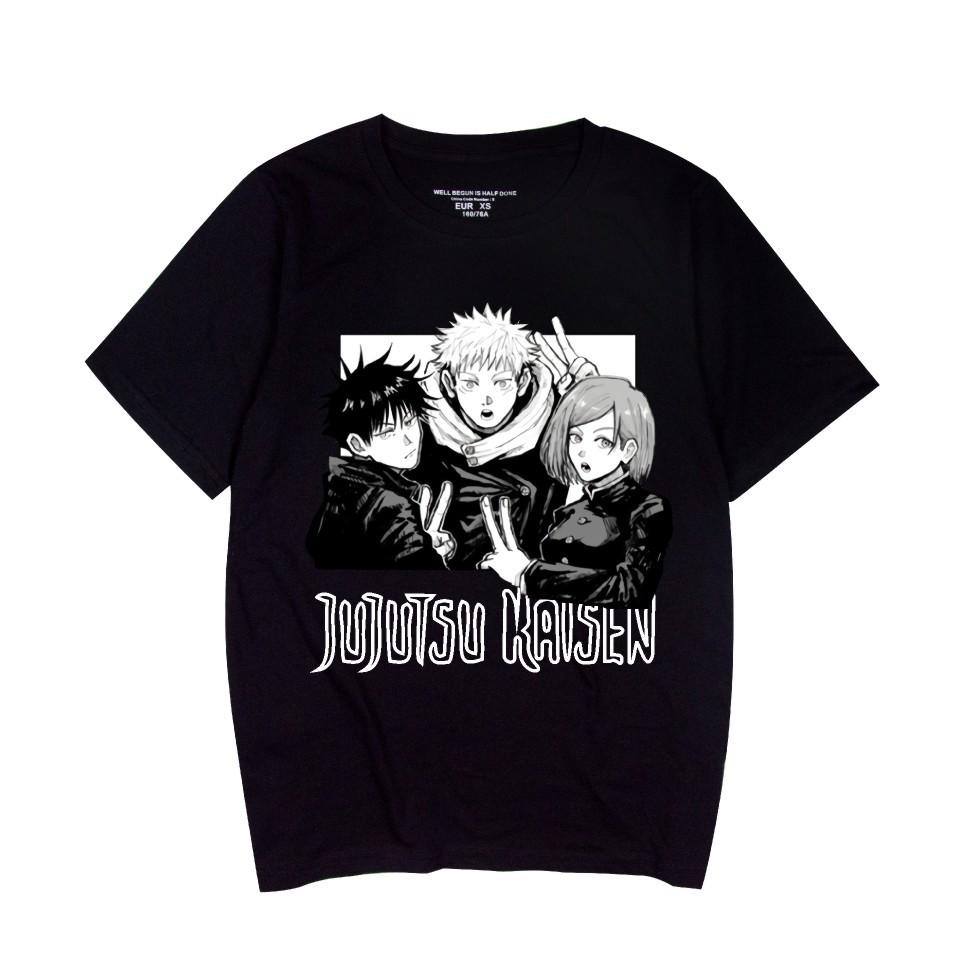 

Jujutsu Kaisen Printed Men s T-shirt Unisex Casual Fashion Street Style Short-sleeved Tops T-shirt XS чёрный