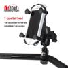 U-Shaped Motorcycle Phone Holder with Fixed Ball Head and T-Shaped Handlebar Clamp