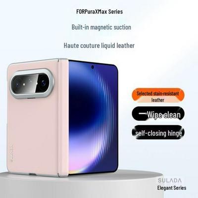 Huawei Pura X Max Fold - Elegant Liquid Leather Magnetic Phone Case