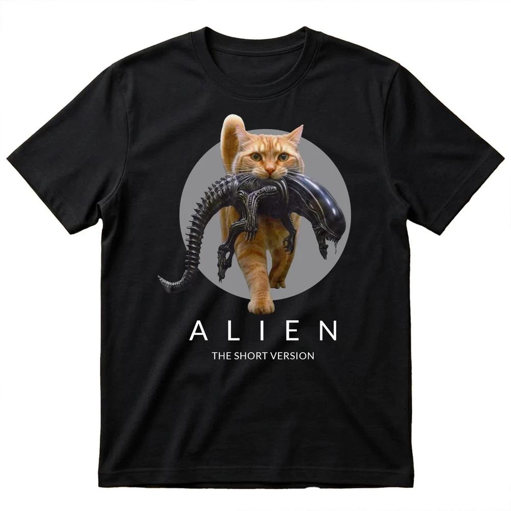 Alien Tshirt Unisex The Short Version Funny Sci Fi Horror Movie Cat Lover S