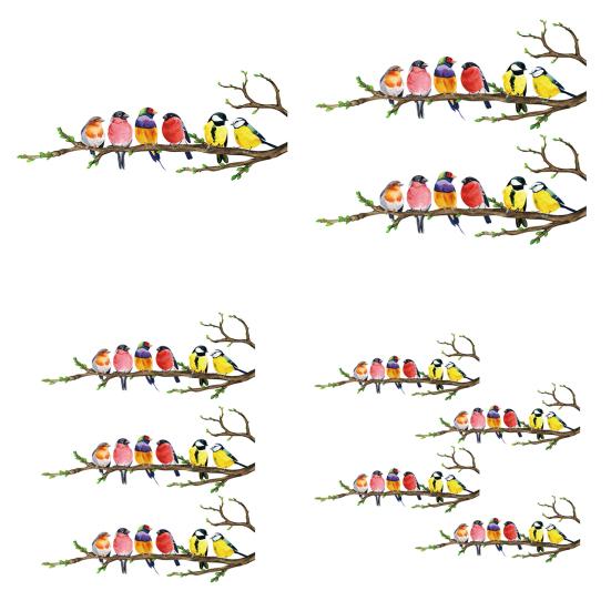 Birds on The Tree Branch Wall Sticker Removable Peel And Stick Wall Decal