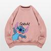 Stitch Crew Neck Sweater Men's and Women's Trendy Brand Autumn Animation Cute Couple Loose Shoulder Clothes