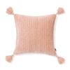 Francfranc Chenille Stripe Cushion Cover, 45cm X 45cm, Pink (057), Velvet Fabric, Interior Decor
