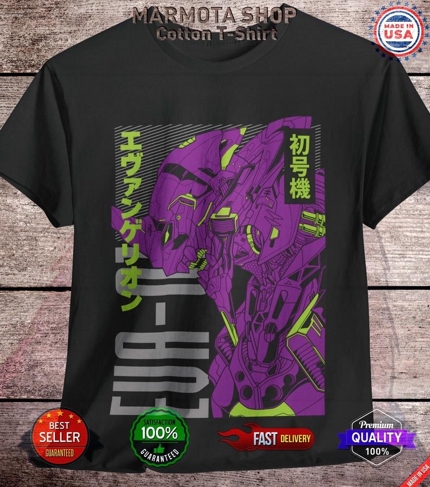 

Neon Genesis Evangelion T-Shirt EVA 01 Shirt Anime Manga Soft Tee Asuka All Size 4XL