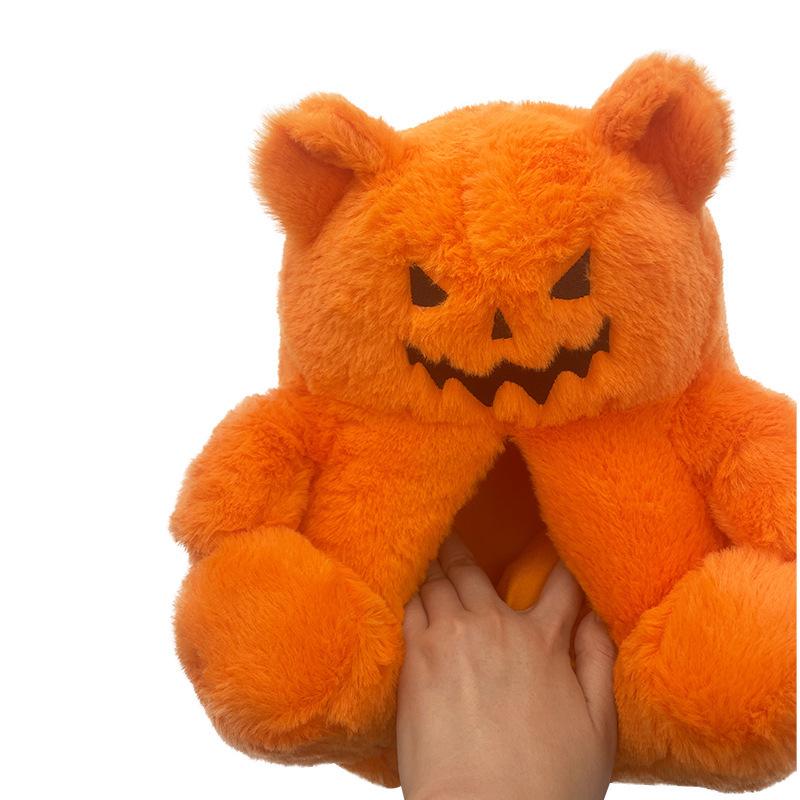 Winter Plush Teddy Bear Slippers - Cute Indoor Cartoon Design