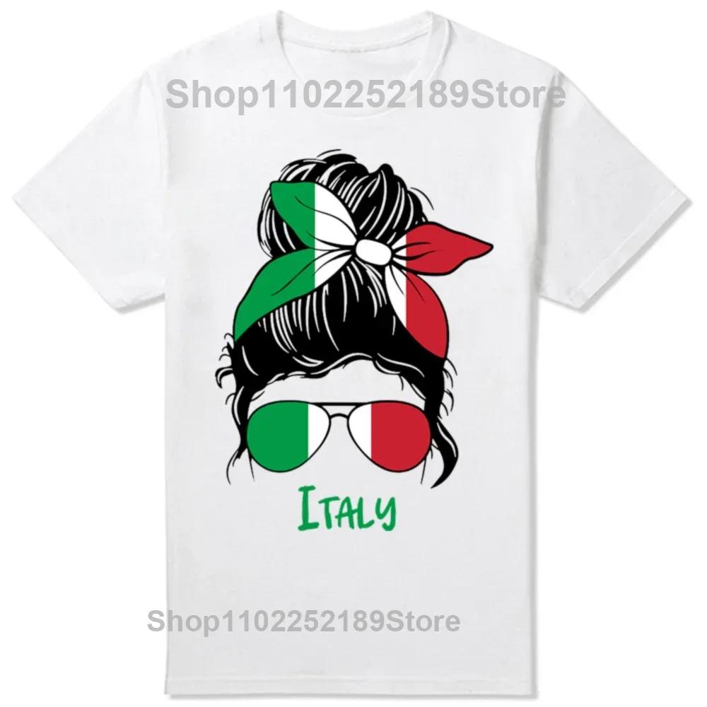 Funny Italy Flag T Shirts Summer Graphic Cotton Streetwear Short Sleeve Heart Italian Flag Birthday Gifts T-shirt Mens Clothes