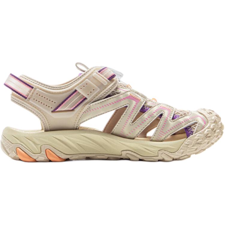 Li Ning Kids Outdoor Synthetic Leather Fabric Classic Comfortable Versatile Non-Slip Wear-Resistant Low-Top Sandals Kids Sandals Peach-Pink YKEV014-6