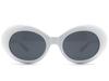 DESIGN OVAL SUNGLASS x 70's (WHITE BLACK)